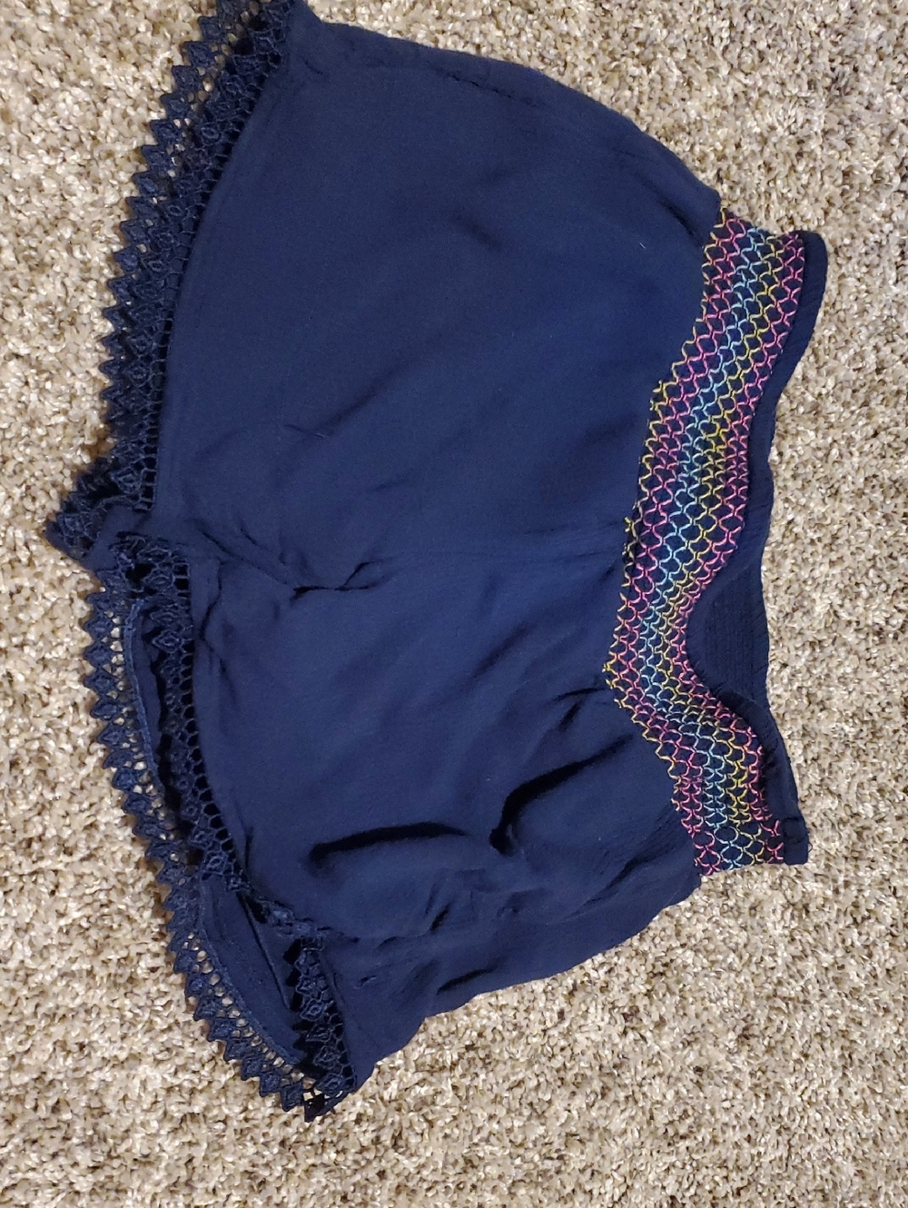 Girls Blue Lace Shorts